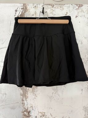 Shapermint Black Swim Sarong Skirt